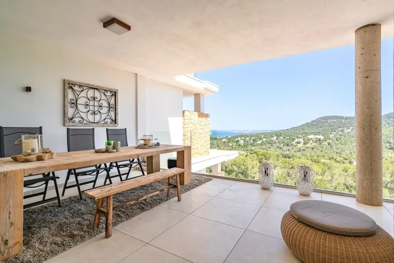 Elegant flat with large terrace and open views in Cala Vadella, Ibiza