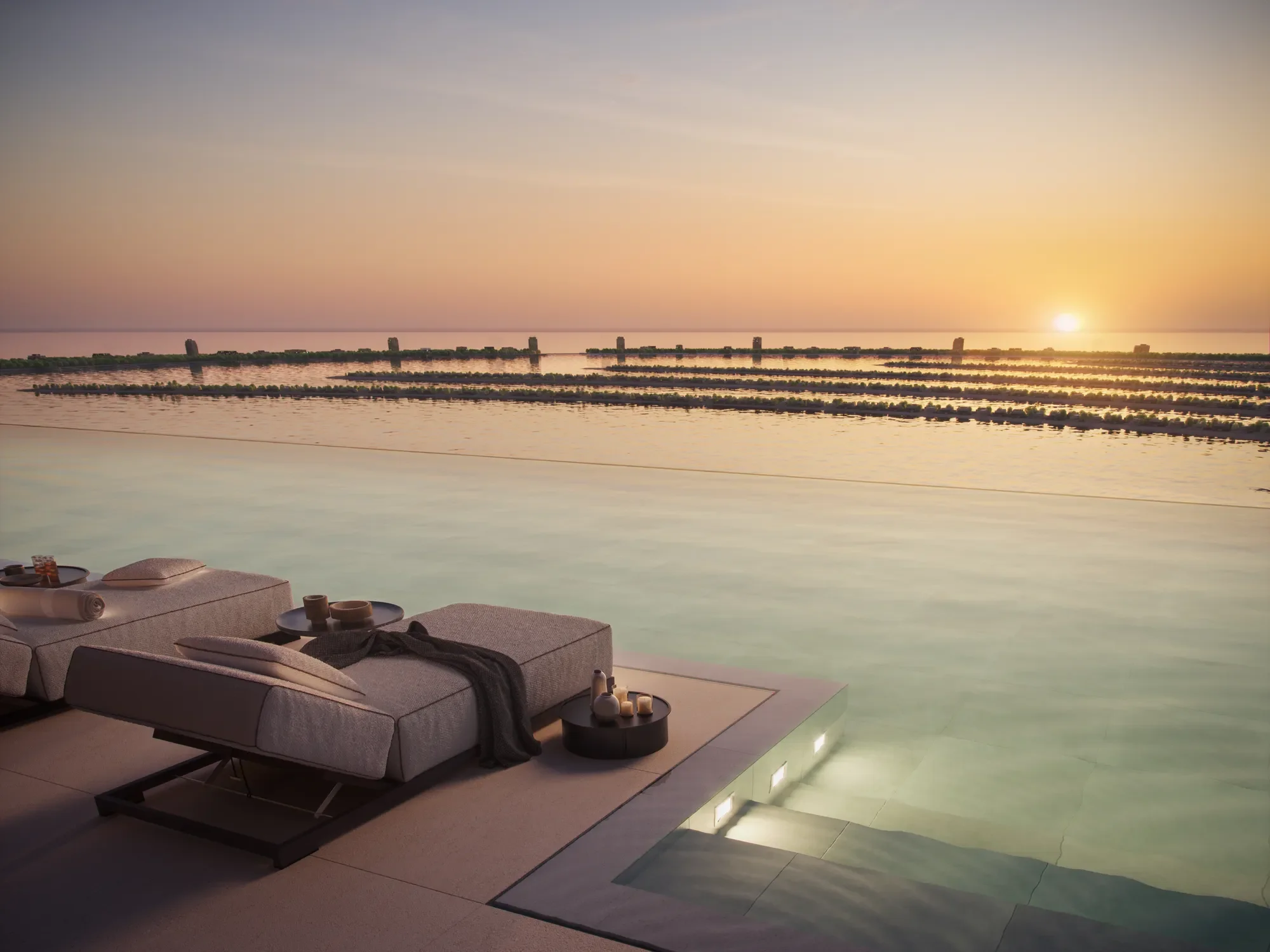 Contemporary Beachfront Villa on Palm Jebel Ali | Beach Villa A - Blue Horizon