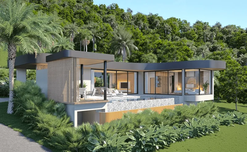Contemporary Luxury 2 Bedroom Sea View Villas In Bangpor