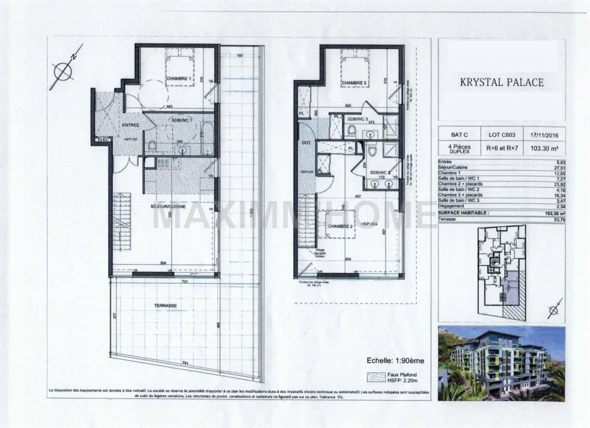 BEAUSOLEIL - LIMITROPHE MONACO - IN NEW RESIDENCE LUXURY T4 IN DUPLEX OF 103 M²