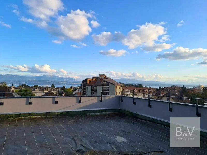 87 m² 4-room apartment with terrace and view of Lake Geneva