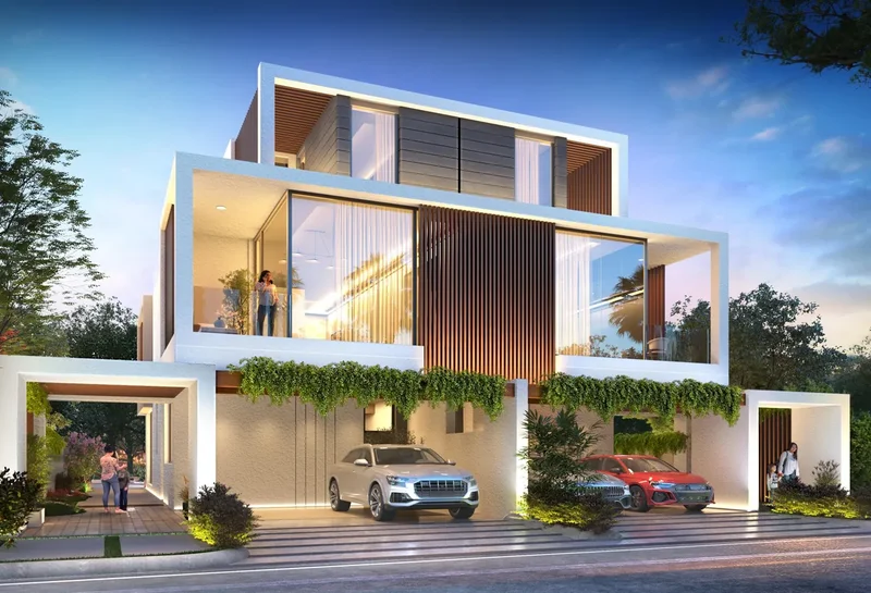 Luxury Twin Villas Single Row Park / Water View with Direct Park Access From Villa in Dubai 