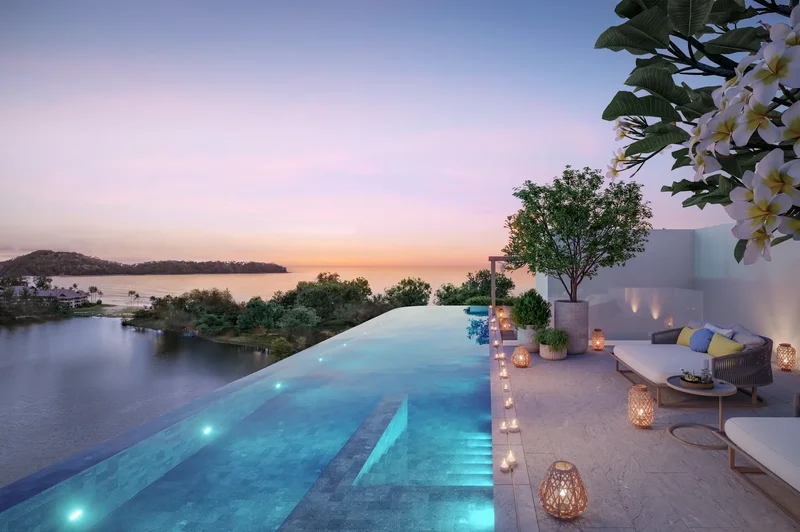 Waterfront penthouse with private rooftop pool in the heart of Laguna