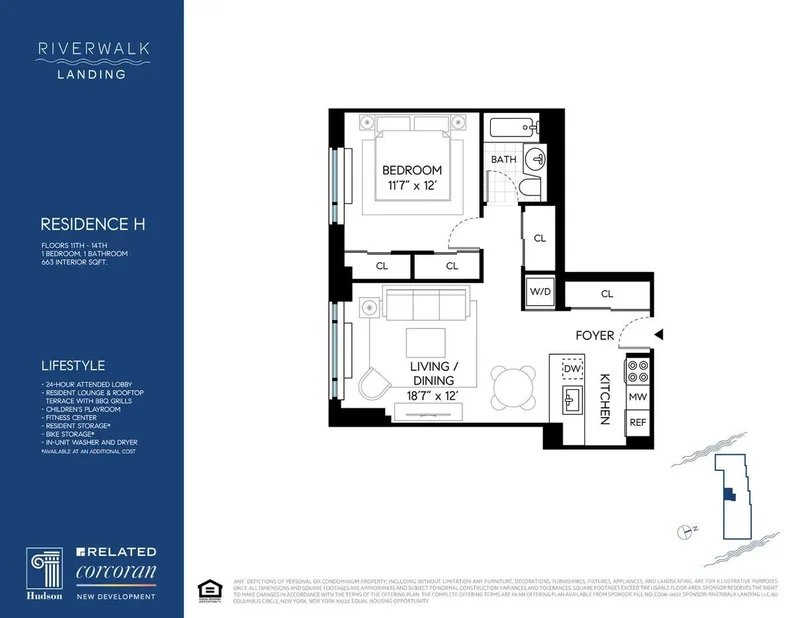 425 Main Street 14H, New York, NY 10044, New York, New York, United States. - Photo 31