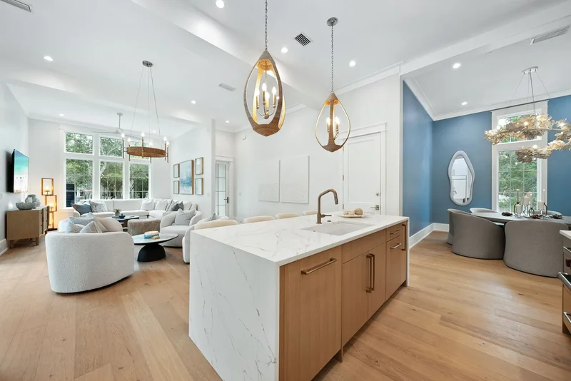 Architect Designed Old Seagrove Beach Retreat With Gulf Views, Pool And Elevator