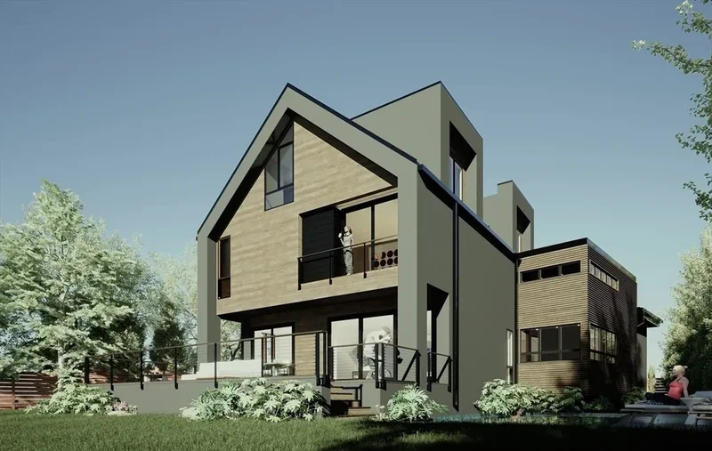stunning modern retreat in Newton
