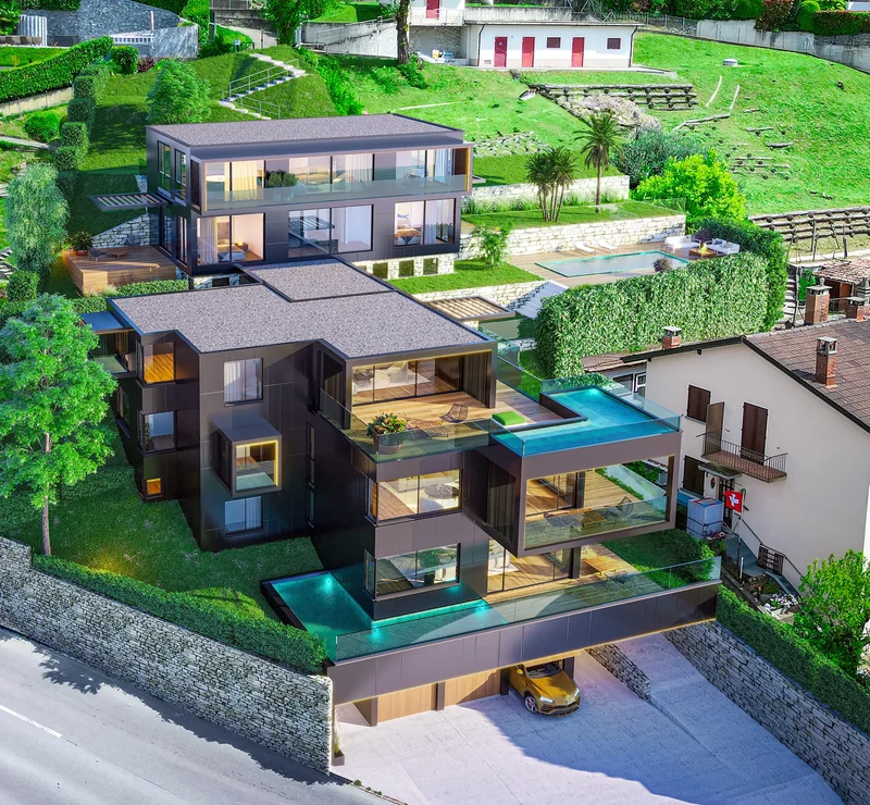 Luxury Apartment in Aldesago | Lake View & Infinity Pool