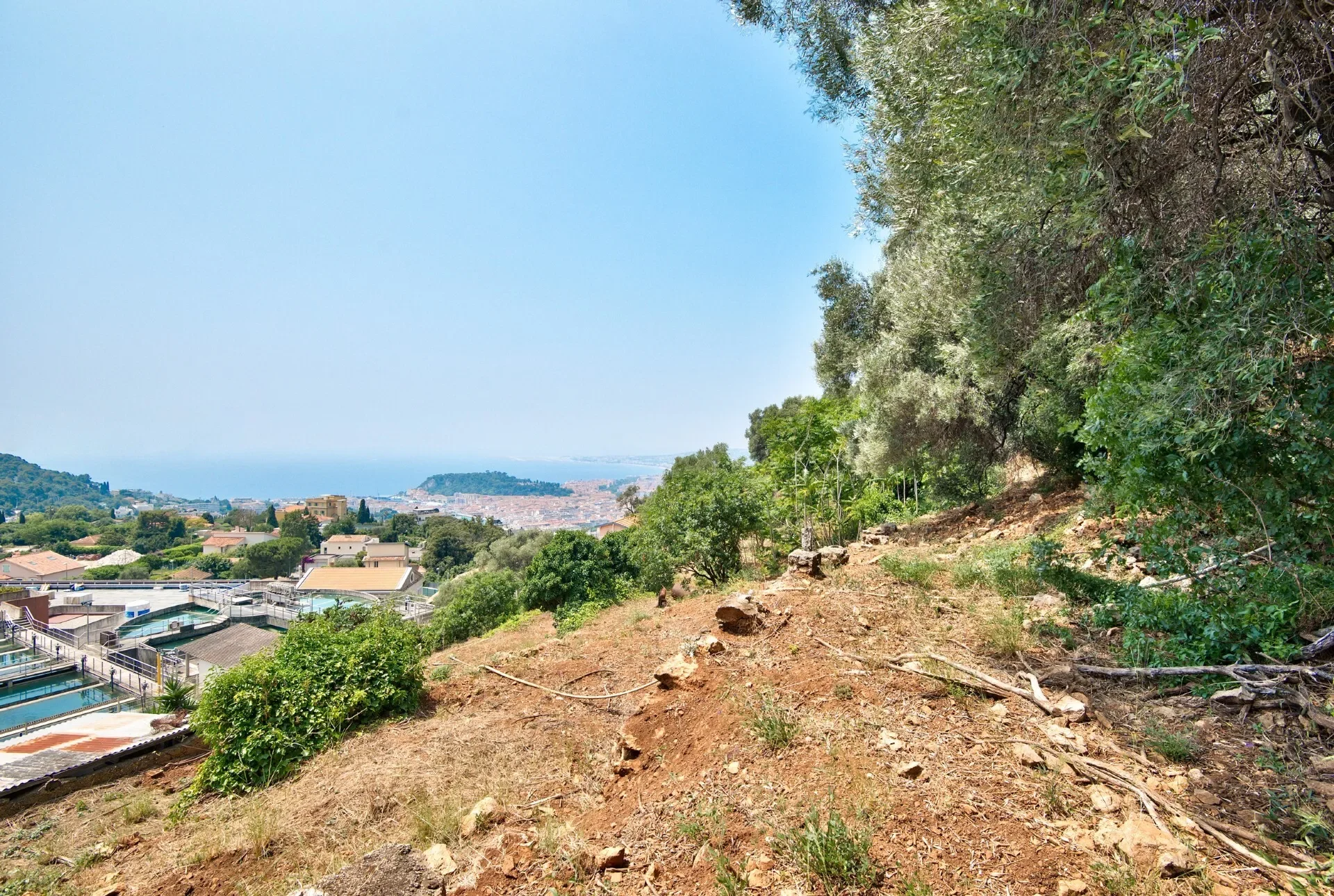COL DE VILLEFRANCHE - VINAIGRIER - BUILDING PLOT OF 1640 SQM FOR SALE - BEAUTIFUL SEA VIEW - GREAT P