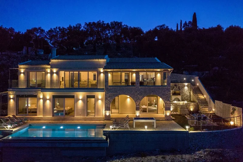 Elegant Hillside Villa in Prestigious Kerasia, North East Corfu