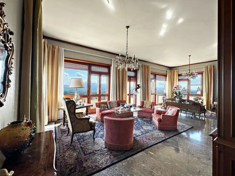 Large light private modern villa with panoramic view