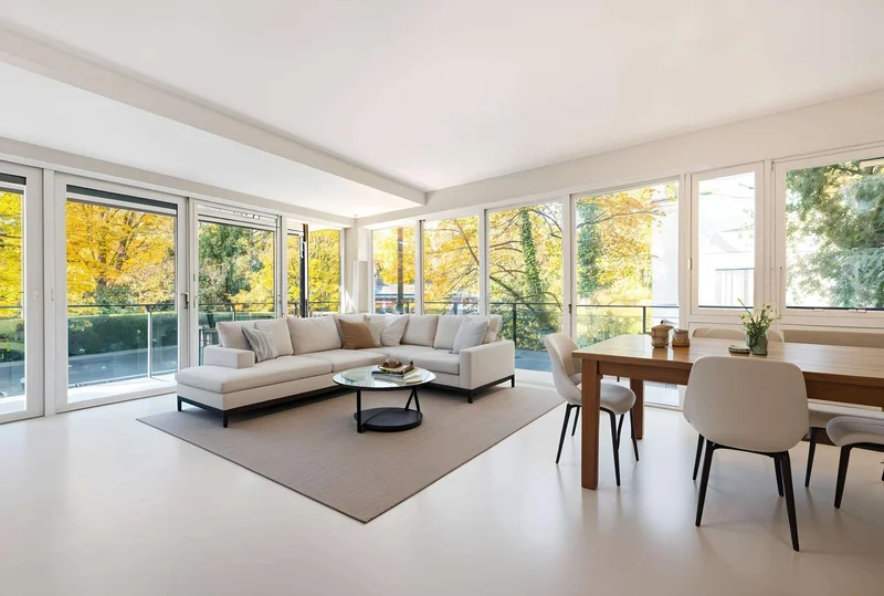 Light-filled city home with stylish aesthetics and balcony terrace in a top location