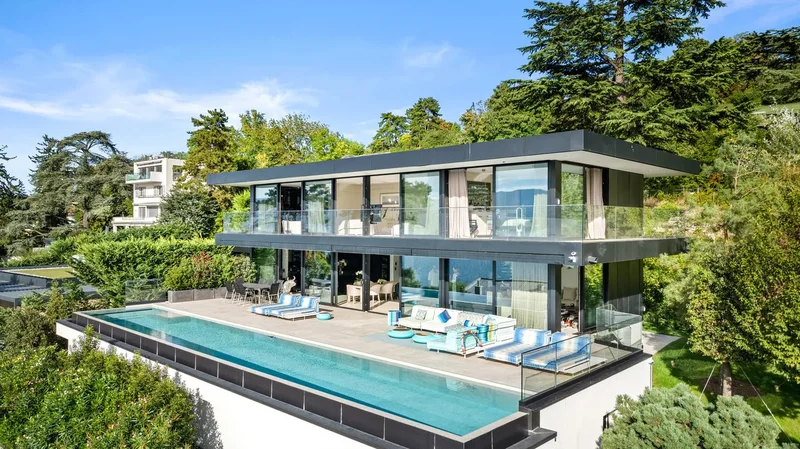 Luxurious Contemporary Villa With Simming Pool And Lake View, Cologny