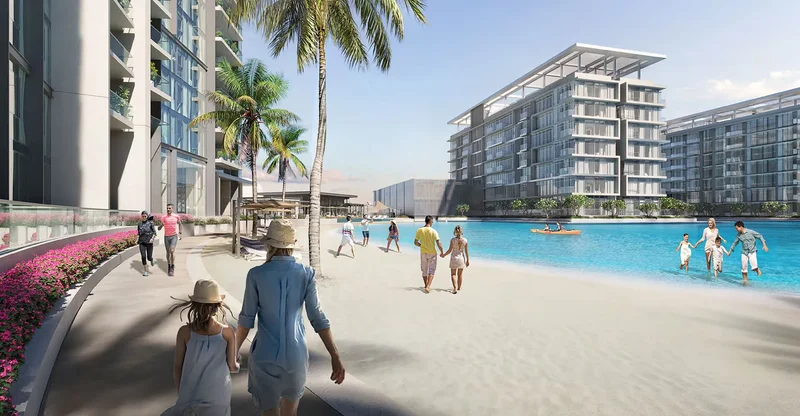 Lagoon Waterfront & BurjKhalifa View Apartment in Dubai| 3BR District One | Flexible PP