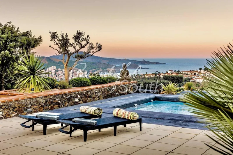 OUTSTANDING PROPERTY, PANORAMIC SEA + MOUNTAIN VIEWS, BANYULS SUR MER