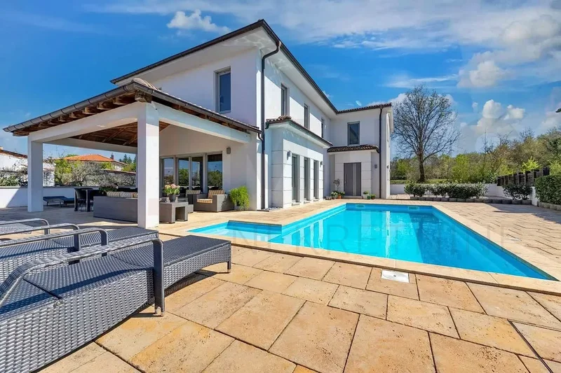 Malinska, surroundings, modern house with swimming pool and large garden, quiet location