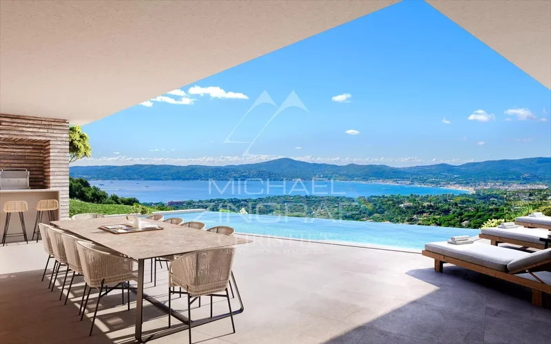 Villa “La Pampelonne”, Modern and Bright with Panoramic Sea View over the Gulf of Saint-Tropez