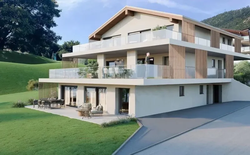 Superb 4.5 room penthouse in Flanthey