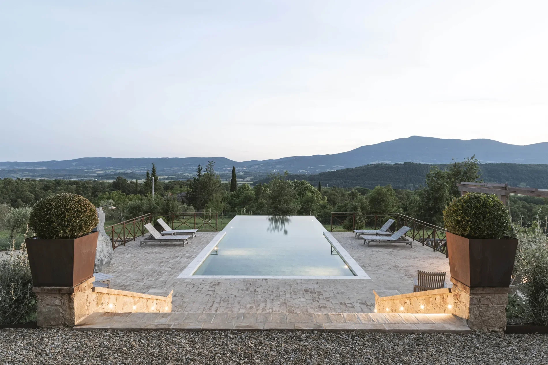 Outstanding, restored farmhouse, annexe, infinity pool, and tennis court