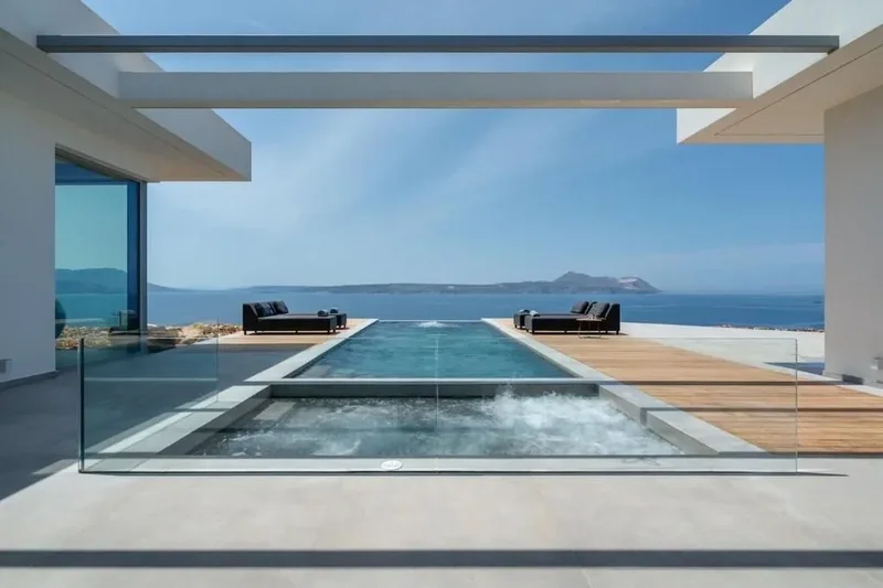 Seafront Villa with Panoramic Views in Kokkino Chorio, Chania, Crete