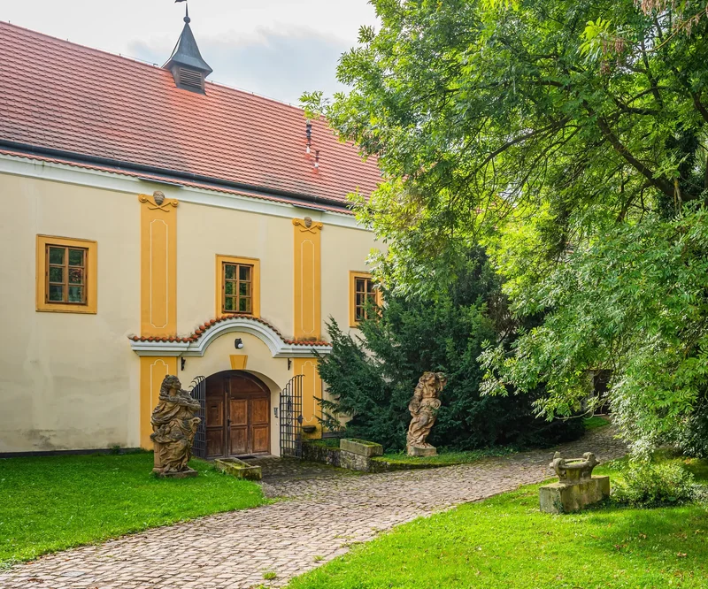 An extraordinary historical building, Třebotov castle near Prague