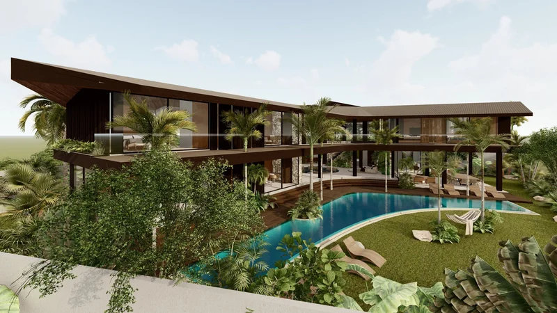 Contemporary Tropical Design Villa Pererenan Bali