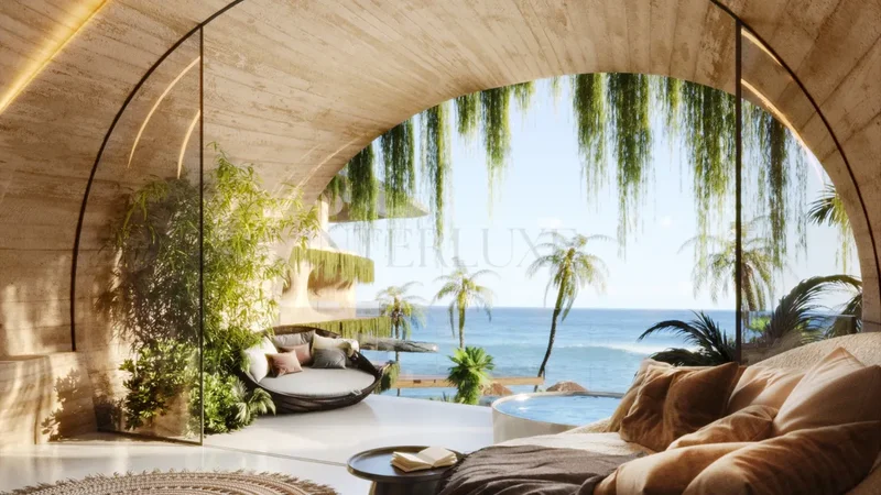 Dragon-Inspired Cocoon Residences on Bali's Pristine Black Sand Beach