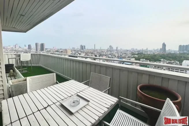 Sathorn Happy Land Tower - Large 164 Sqm Corner Unit Condo with Minimalist Styling and Lots of Natur