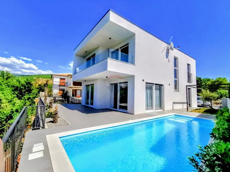 Kraljevica, Šmrika, villa with swimming pool and sea view