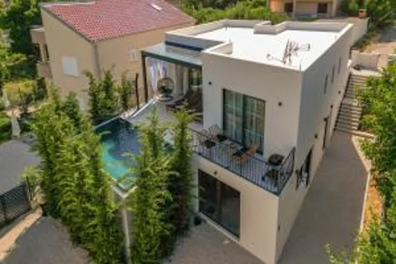 Luxury modern villa with pool and panoramic sea views in Pridraga