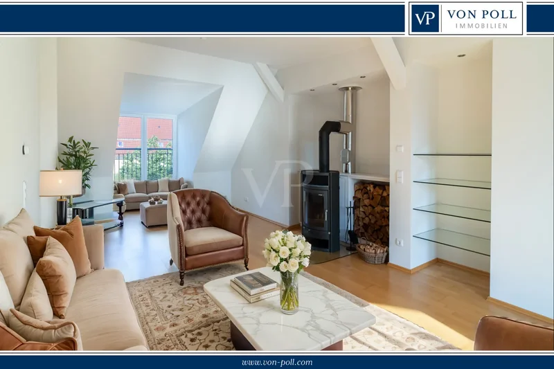 exclusive top-floor apartment in a handsome building