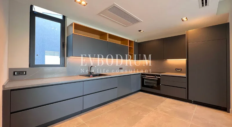 The newly completed villa with a stunning sea view, private pool
