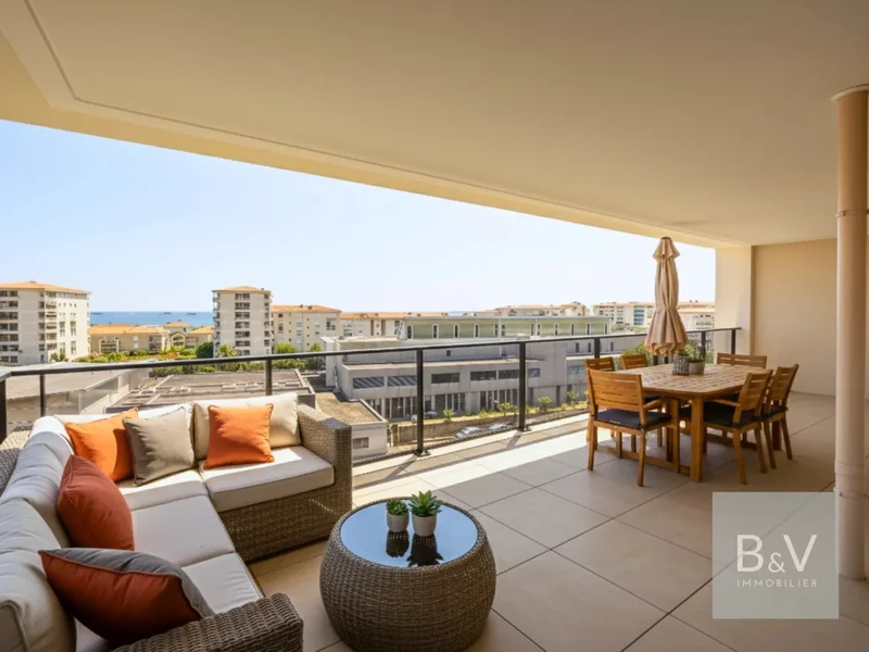 3-room apartment 63 m² with terrace and sea view