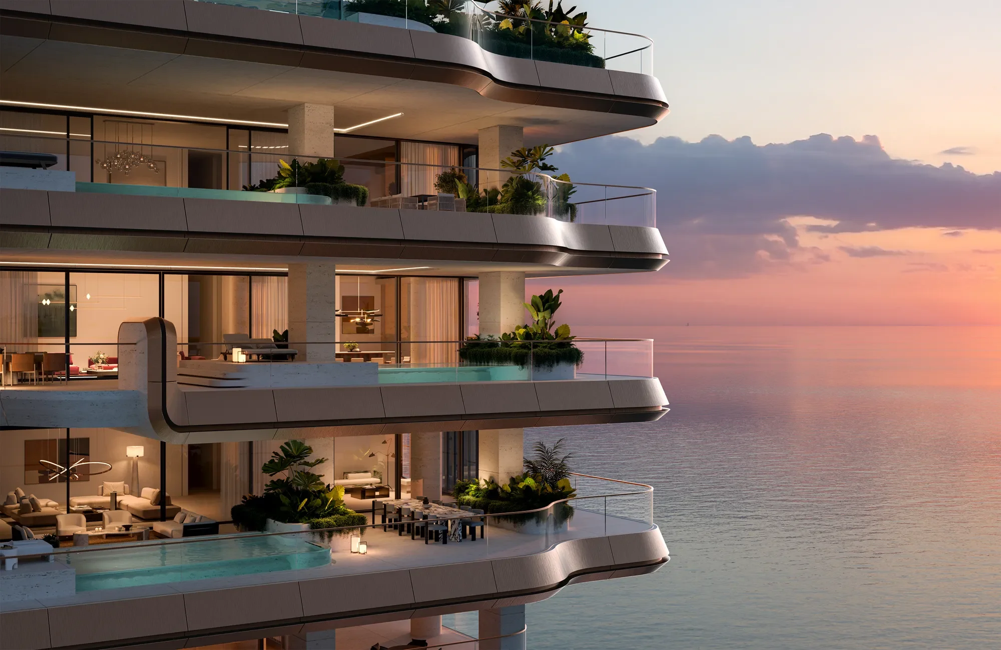 Duplex 4 Bedroom with private pool & panoramic Burj Al Arab views in The Alba Residences