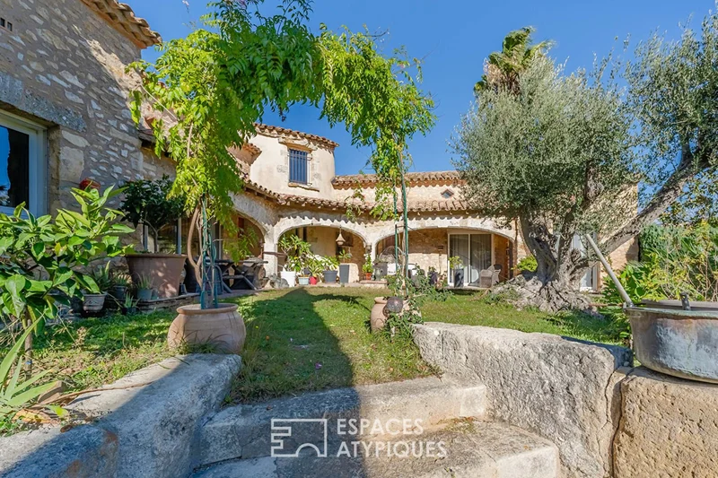 Unusual house with landscaped garden and unique architecture