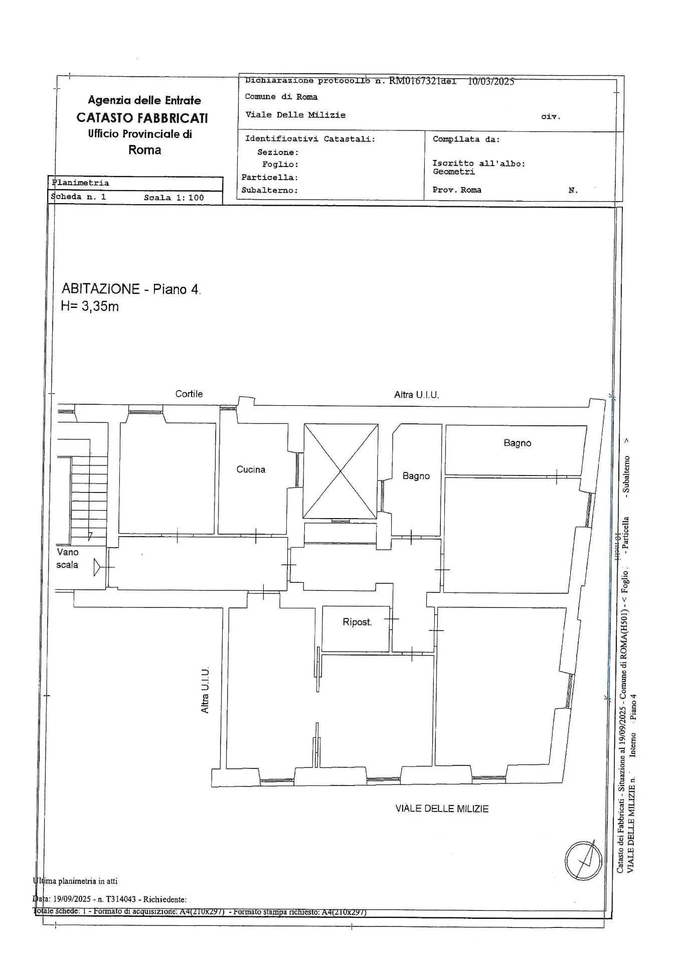Apartment for Sale in Rome, Prati Area, Viale Delle Milizie