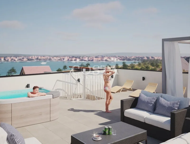 ZADAR, SUKOŠAN - Penthouse 50 m from the sea under construction from the sea S6