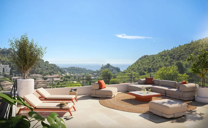 Brand new 3-bedroom apartment with sea view in Eze