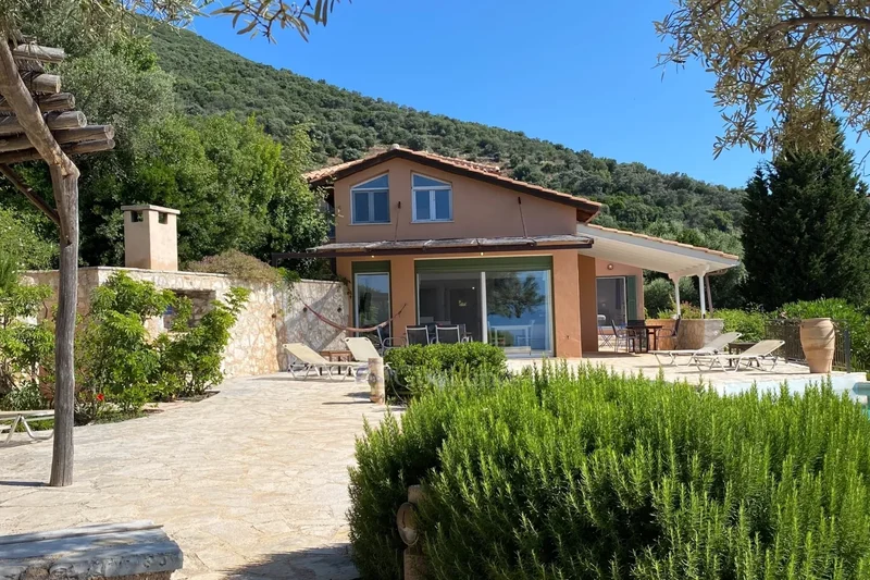 Luxury Stone Villa with Unobstructed Views of the Ionian Sea in Lefkada