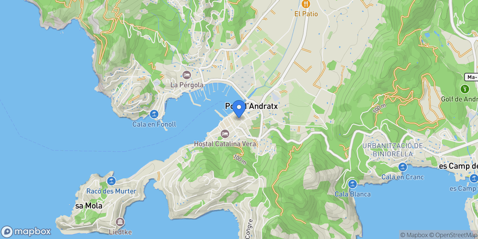 Map showing Port d'Andratx, Andratx, Balearic Islands.