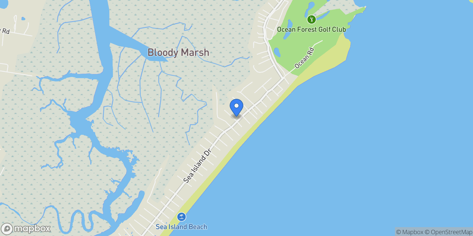 Map showing 204 West Twenty Eighth St, #(Cottage 2, Sea Island, GA, 31561, USA, Sea Island, Georgia, United States.