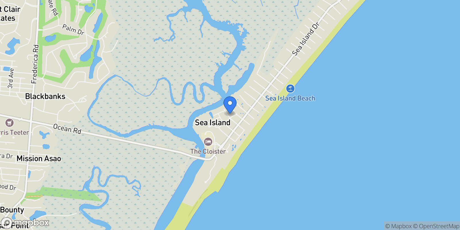 Map showing 236 W SIXTH Street, #,Cottage 4, Sea Island, GA, 31561, USA, Sea Island, Georgia, United States.