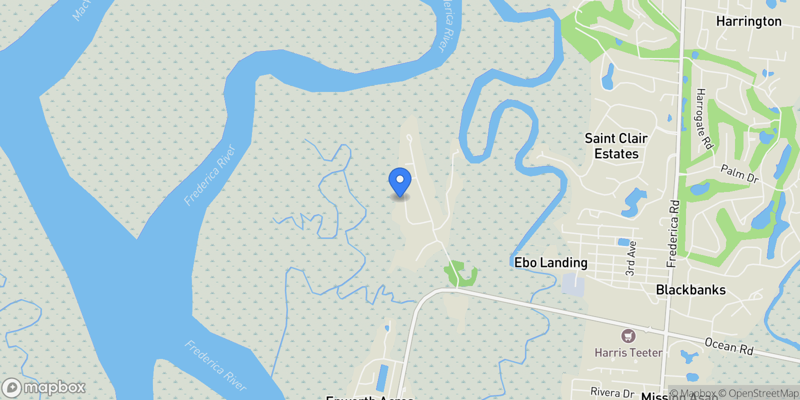 Map showing 117 Hawkins Island Circle, St Simons Island, GA, 31522, USA, St. Simons, Georgia, United States.