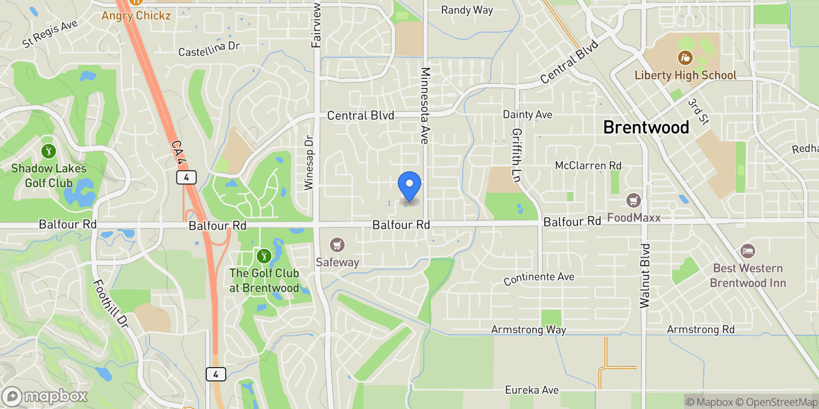 Map showing 120 Catchings Ct, Brentwood, CA 94513, Brentwood, California, United States.