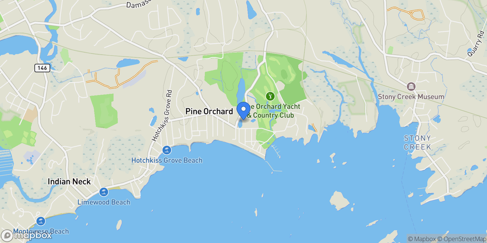 Map showing 29 Blackstone Avenue, Branford, CT 06405, Branford, Connecticut, United States.
