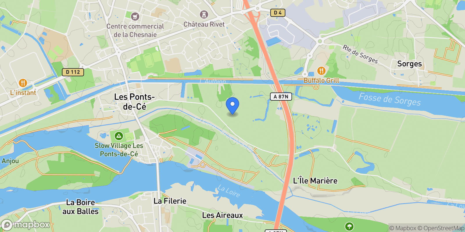 Map showing Les Ponts-de-Cé, Pays de la Loire, France.