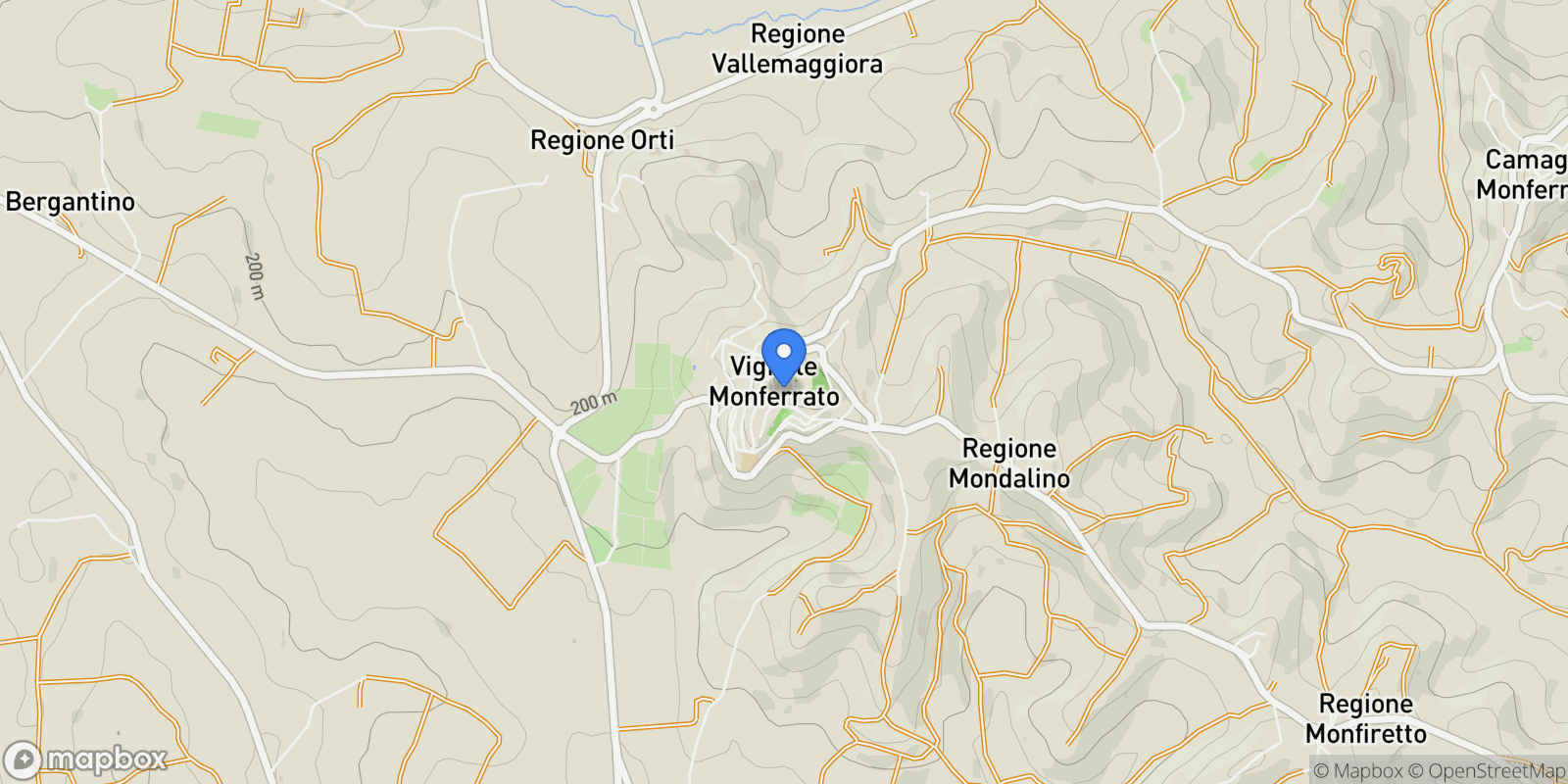 Map showing Ca' San Lorenzo 27, Vignale Monferrato, Piedmont, Italy.