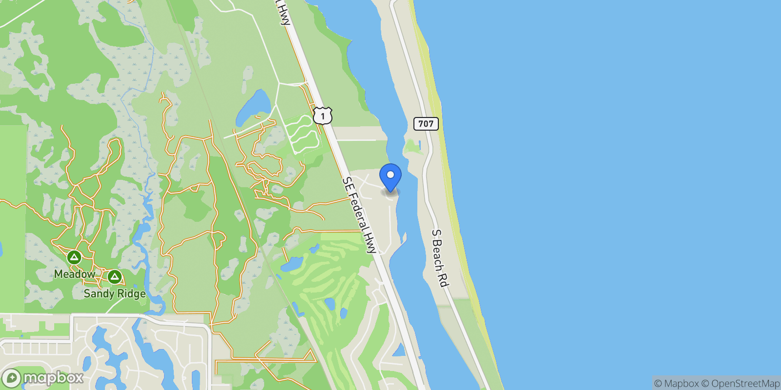Map showing 11971 SE Tiffany Way, Tequesta, Florida, United States.