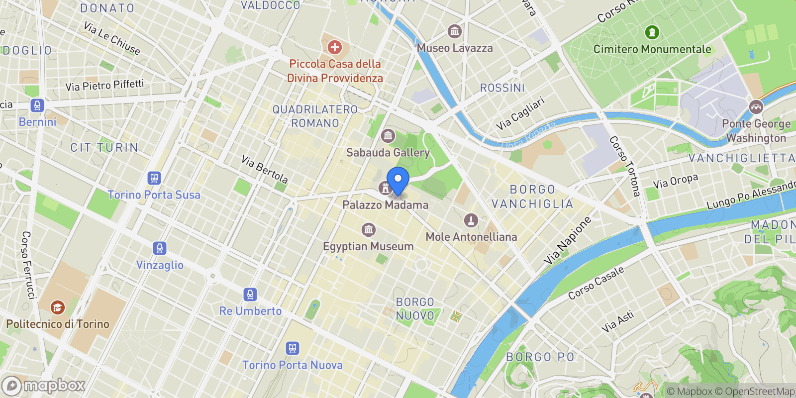 Map showing Strada Morozzo 14, Turin, Piedmont, Italy.