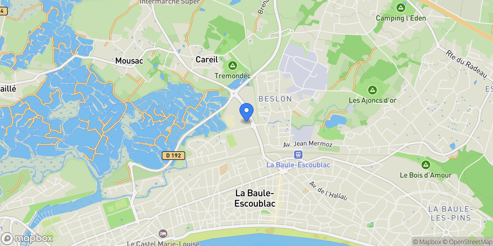 Map showing Pornic, Pays de la Loire, France.