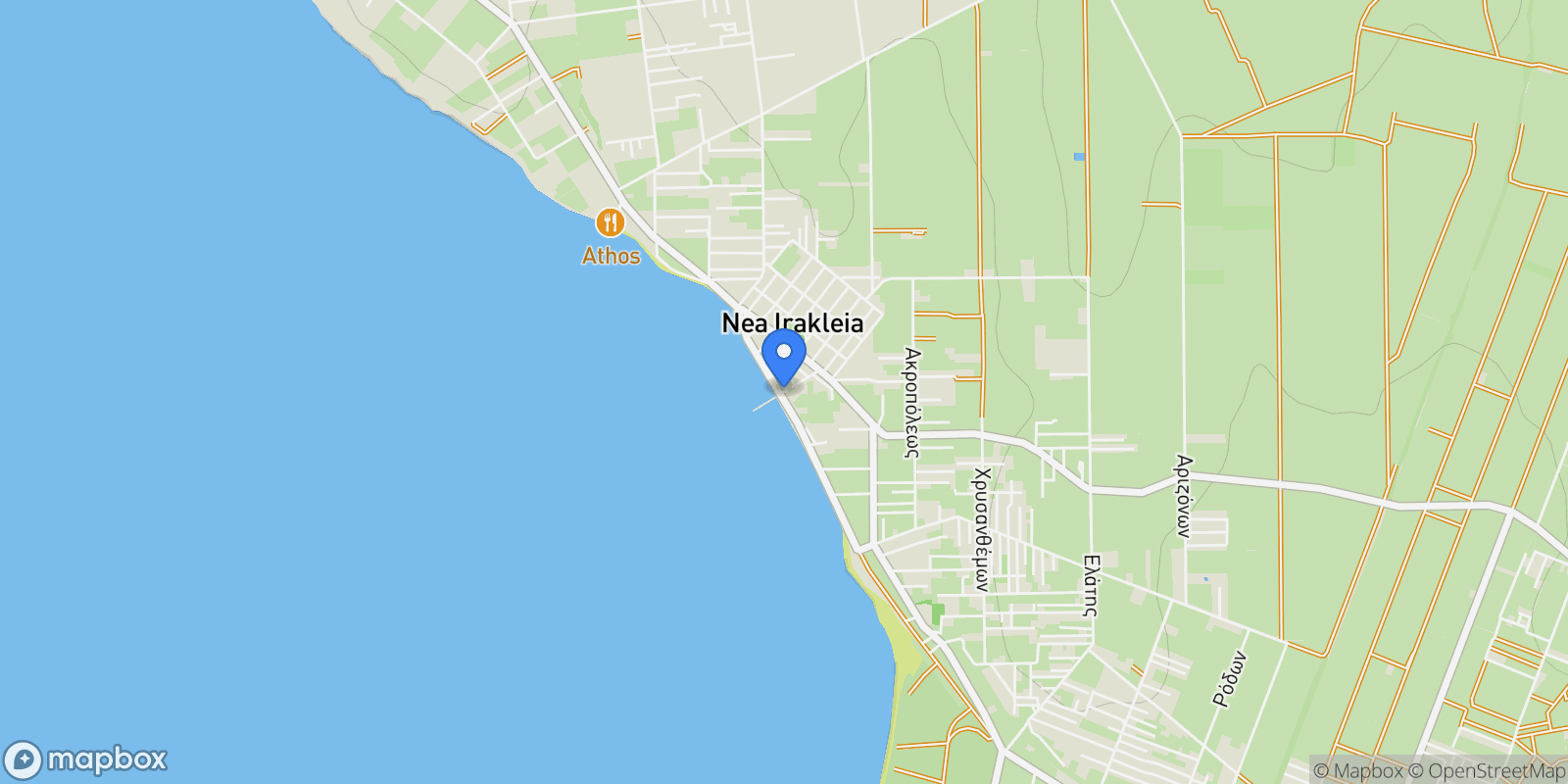 Map showing Nea Propontida, Macedonia and Thrace, Greece.